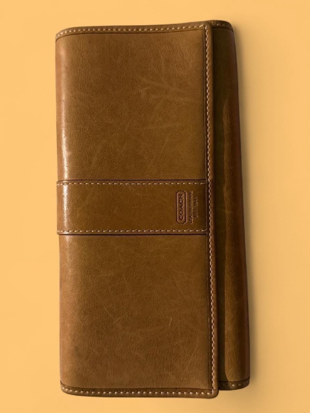 Vintage COACH Brown Leather Continental Wallet